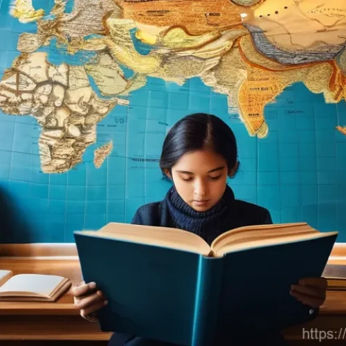 Home 23 국어 학습에서의 스토리텔링 기법 - **Prompt:** A cozy, warmly lit study room, where an adult person (gender-neutral, wearing casual yet...