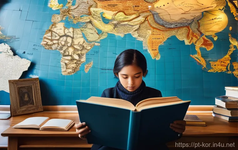 국어 학습에서의 스토리텔링 기법 - **Prompt:** A cozy, warmly lit study room, where an adult person (gender-neutral, wearing casual yet...