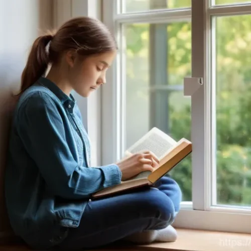 Home 21 국어 문학 분석에서의 심리적 접근법 - **Prompt:** A young adult, dressed in comfortable, modest casual attire, is deeply engrossed in a pa...