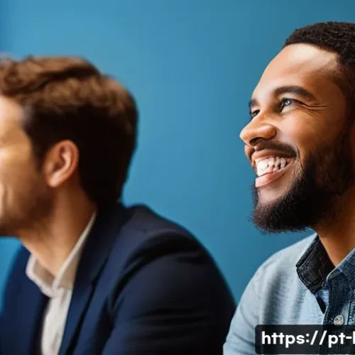 Home 7 국어 듣기 능력 향상법 - **Prompt:** A diverse group of adults, two individuals prominently featured in the foreground, deepl...