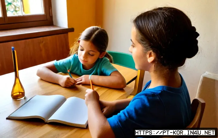 Home 17 독서 지도 방법 - Photorealistic Portuguese-speaking mother and her primary-school child practicing guided reading at ...